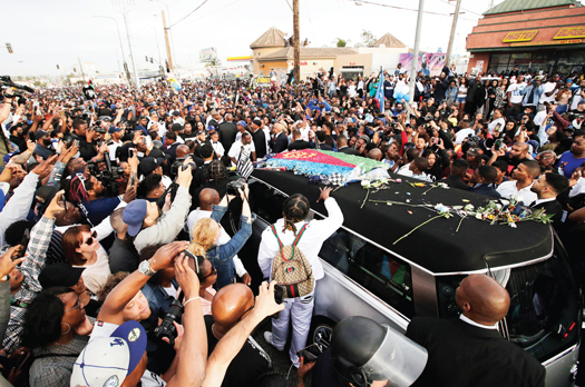 Tens of thousands mourn Nipsey Hussle. But his memorial service